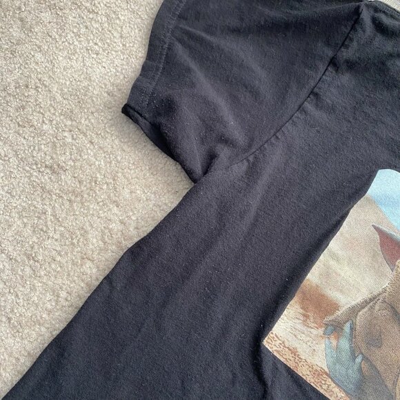 Star Wars T-Shirt Size L Mad Engine Graphic Print Baby Yoda The Mandalorian TV - Picture 2 of 11